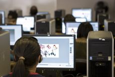 Digital Character Animation's student computer lab. © Vancouverfilmschool